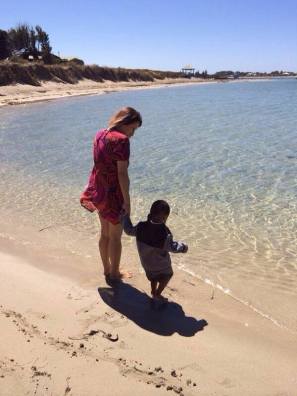 "mummy! water cold!"