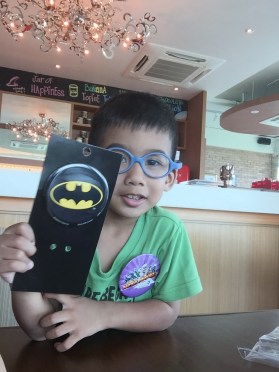 Jah at Spuds and Aprons with his free badges!