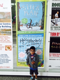 Jah declaring that he wants to go watch these shows next..my boy the theater buff!