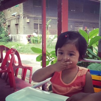 Everything feels so old school...down to the highchair