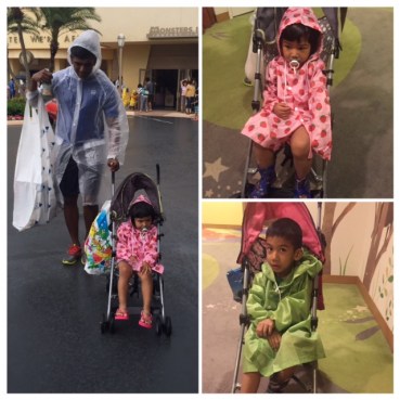 It rained on and off and it was good to not have to worry that their little heads would get wet...