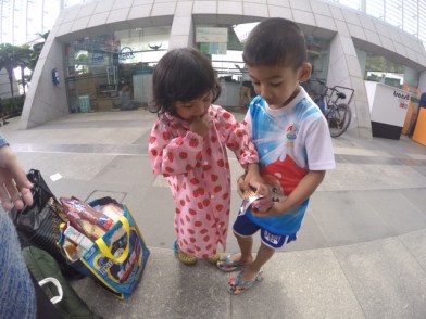 Sharing a moment once we got back to mainland Singapore